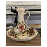 water pitcher and  basin