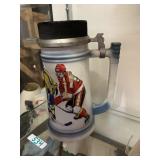 ice hockey beer stein
