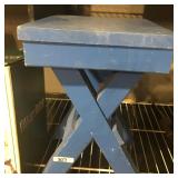 small blue wood table