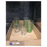 green/white depression glasses