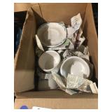 dishes w/ blue design