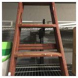 small brown step ladder