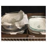 assorted corelle square casserole dishes/lids