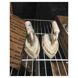 2 painted vintage irons