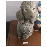 dog (poodle) concrete statue