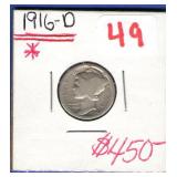 1916-D Mercury Dime KEY DATE