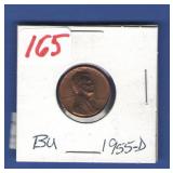 1955-D BU Lincoln Cent