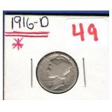 1916-D Mercury Dime KEY DATE