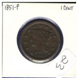 1851 Large Cent