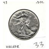 1943 Walking Liberty Quarter