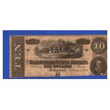 1864 $10 Confederate Note