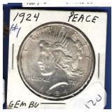 1924 Peace Dollar