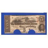 1863 $5 Confederate Note 1863 $5 Confederate Note