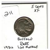 1931-S Buffalo Nickel