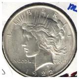 1922 Peace dollar