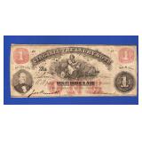 1862 $1 US Virginia Treasury Note