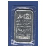 1 oz. Johnson Matthey Silver Bar 1 oz. Johnson Matthey Silver Bar
