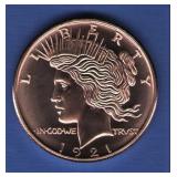 1 oz. BU Copper Round 1 oz. BU Copper Round