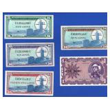 (5) Series 681 Military Payment Certificates (5) Series 681 Military Payment Certificates