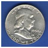 1958-D UNC Franklin Half 1958-D UNC Franklin Half