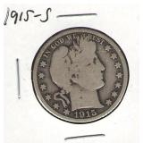 1915-S Barber Half Dollar