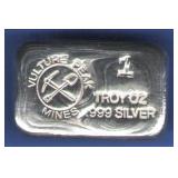 1 oz. Hand Poured Silver Bar