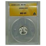 1938-S Mercury Dime