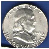 1955 UNC Franklin Half 1955 UNC Franklin Half