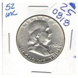 1952 BU Franklin Half 1952 BU Franklin Half