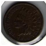 1884 AU Indian Head Cent 1884 AU Indian Head Cent