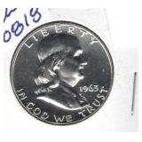 1963 Proof Franklin Half