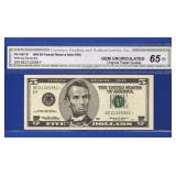 1999 $5 Federal Reserve Star Note