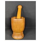 Antique Wooden Mortar & Pestle
