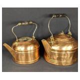 Pair Of Vintage Copper Kettles