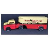 Vintage Tin Lithograph Moving Truck & Trailer