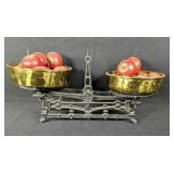 Antique Cast Iron Scale & Brass Bowls