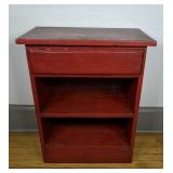Vintage Red Painted Side Table