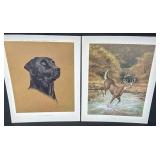 Pair Of Artist Signed Animal Prints