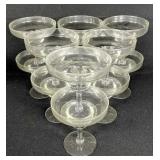 Twelve Crystal Champagne Glasses