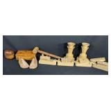 Twelve Vintage Wooden Pieces