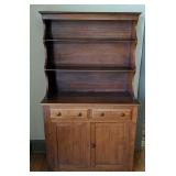 Antique Cherry Step Back Cupboard