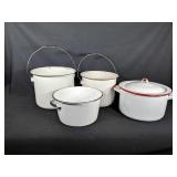Five Pieces Of Enamelware