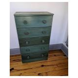 Green Five Drawer Chest