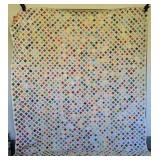 Vintage Hand Stitched Cathedral Window Quilt