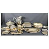 Twenty++ Vintage Silver Plate Serving Pieces