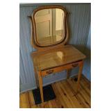 Antique Tiger Oak Princess Vanity