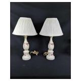 Pair Of Porcelain Japanese Dresser Lamps