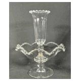 Vintage Clear Glass Single Epergne