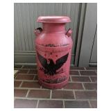Red Painted Milk Can