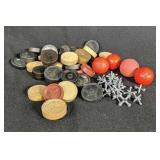 Wooden Checkers & Vintage Jack